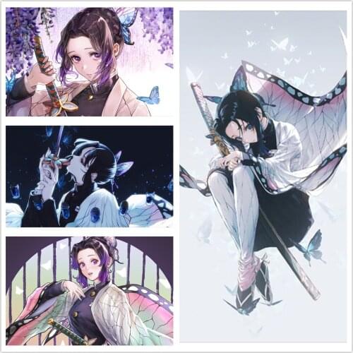 WTQ Demon Slayer Posters Anime Posters Canvas Painting Rengoku Shinjurou Retro Poster Wall Decor Wall Art Picture Home Decor