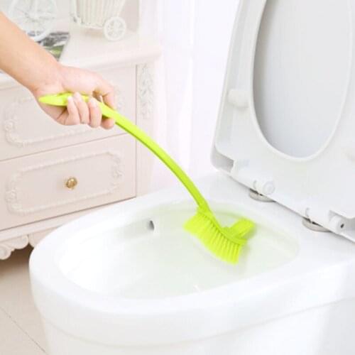 Plastic toilet brush toilet cleaning brush creative curved long handle double-sided dead corner gap cleaning brush toilet brush