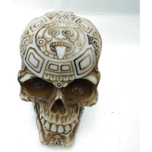 5.5 inches Resin Human Skull Replica Resin Model Anatomical Medical Skeleton All Saints' Day Halloween wired strange thing