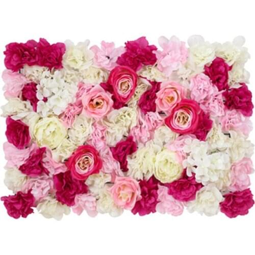 12pcs/1 lot 40*60cm Silk Rose Hydrangea Wall Wedding Party Road Backdrop Decorative Flower Artificial Silk flower Panel