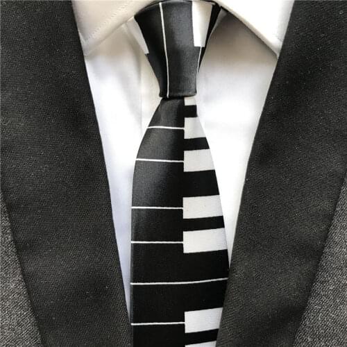 5cm Width Fashion Music Ties Wide Piano Keyboard Cravat for Men Children
