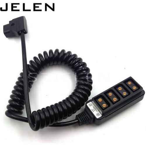 Male D-Tap B Type to Female 4-Port D-Tap P-Tap Hub Adapter for Photography Power/RED/ARRI Camera power distributor