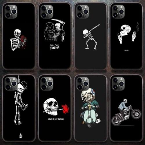 Skeleton Gloomy Phone Cases for iPhone 8 7 6 6S Plus X 5S SE 2020 XR 11 12 Pro mini pro XS MAX