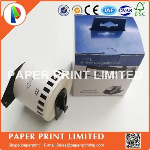 4 Rolls Compatible DK-22205 Label 62mm*30.48M Continuous Compatible Brother Printer QL-570 QL-700 All Come With Plastic Holder