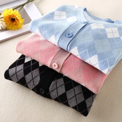 Autumn Lazy sweater coat women Cardigans 2021 new winter loose outer wear thick diamond knitted cardigan jacket sweater women