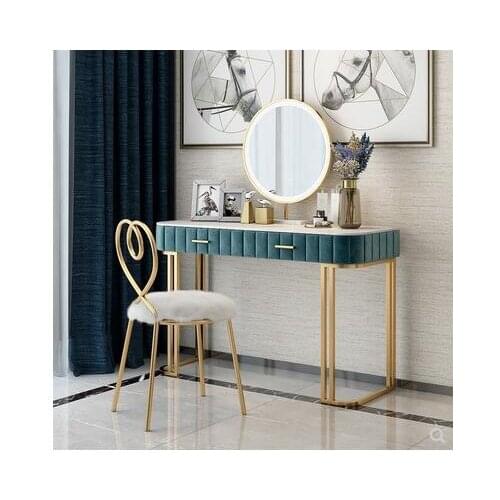 Dressing table dressing table bedroom modern simple small unit Nordic net red ins iron with light luxury dressing table