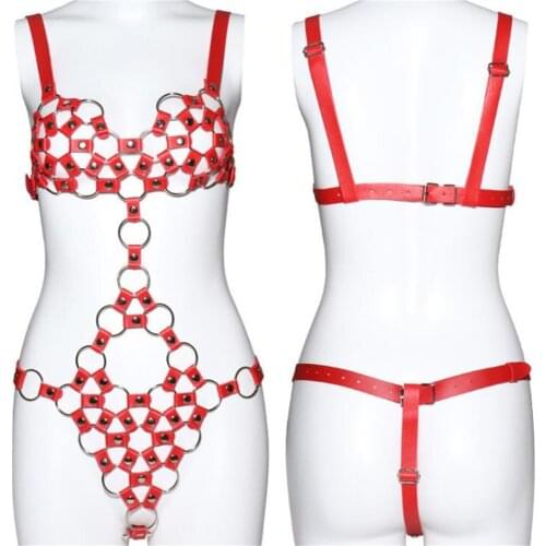 High-Quality Fun Siamese Underwear V-Shape With Open File WomenS Pants Leather Tie Thong Adult Wear Clothing Doll Sex D486