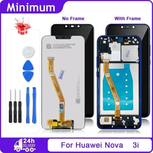 6.3" For Huawei Nova 3i LCD Display Touch Screen Digitizer Assembly With Frame For Huawei P Smart Plus INE-LX1 INE-LX2 INE-L21