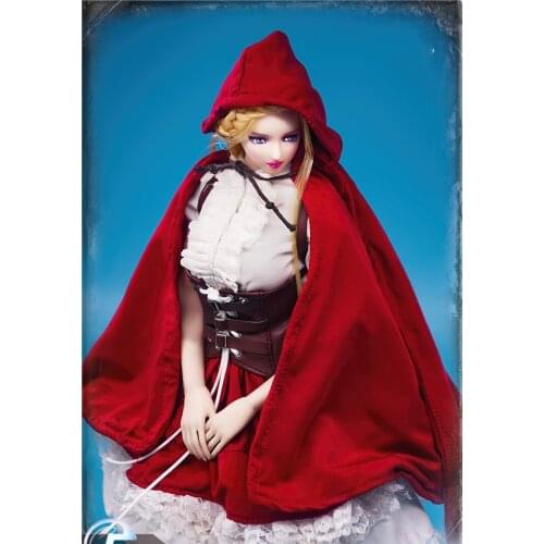 1:6 Sexy Little Red Riding Hood Gothic Lolita Clothing Set Female Figure Clothes Accessory for 12'' Detachable S10D S22A Body