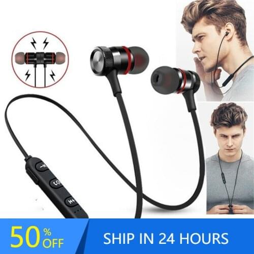 1PC Wireless Earphones Magnetic Bluetooth-compatible Earphone Stereo Earbuds Music Metal Headphones 20