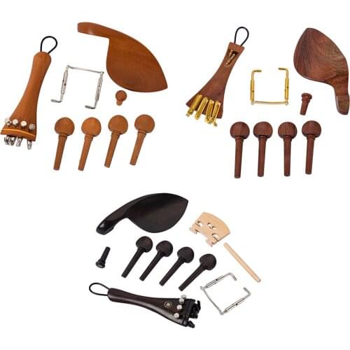 15Pcs/Set Ebony Violin Musical Instrument Parts Chinrest Pins