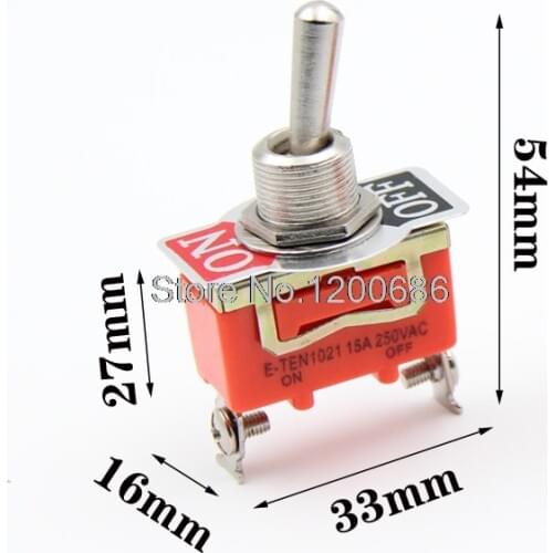 2-position 2-pin shaking rocker swing button switch 12V Heavy Duty Toggle Flick Switch ON/OFF Car Dash Light Metal SPST