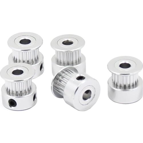 5pcs GT2 Timing Pulley 2GT 20 Teeth Aluminum Bore 5mm Synchronous Wheels Gear Part For Width 6mm 3D Printer Parts