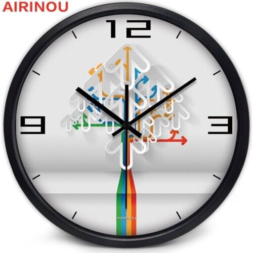 Airinou Environment Protection Arrow Tree Creative Living Room Quartz Clock