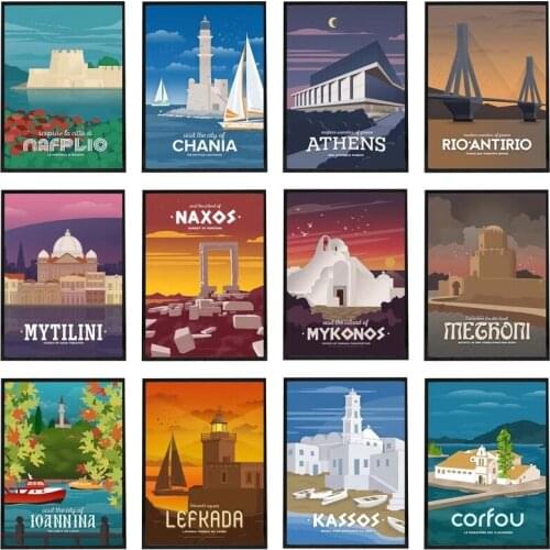 New Arrival Greece City Mosaic DIY Diamond Painting Cross Stitch 5D Full Square Round Drill Building Landscape Embroidery Art