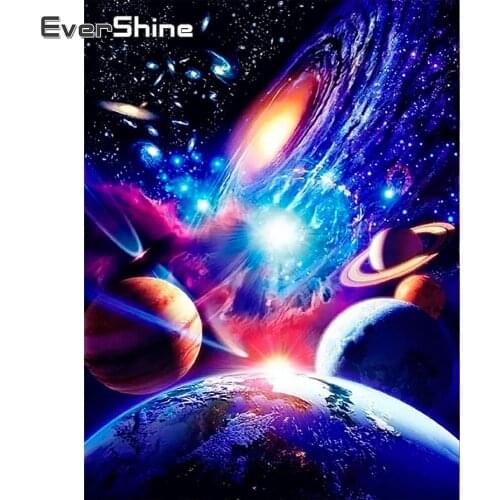 EverShine 5D Diamond Embroidery Landscape Needlework Diamond Painting Universe New Arrivals Planet Handicrafts Home Wall Decor