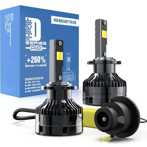 Car Canbus LED D2S D4S Bulb D1S D2R D3S D5S D8S Headlight Error Free for upgraded Original HID Lamp 6000K Plug & Play