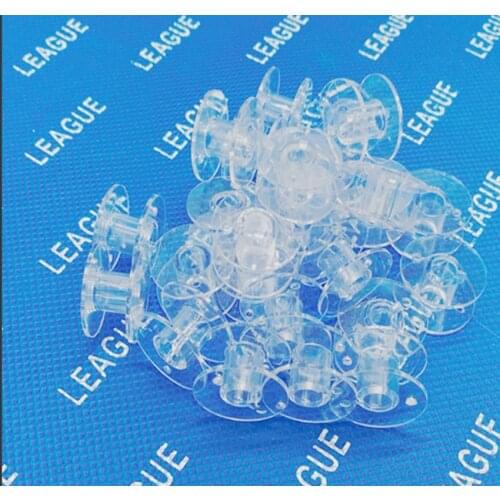 100pcs BOBBINS CLEAR PLASTIC FOR SINGER BROTHER BABYLOCK 2518P SA156 X52800150