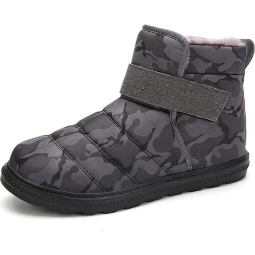 Fashion Winter Boots Women Warm Velvet Snow Shoes Men Water Resistant Outdoor Ankle Bootie Camouflage Plush Walking Sneakers