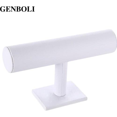 GENBOLI T-Bar Bracelet Watch Display Jewelry Packaging Rack Necklace Hair Bands Headband Stand Organizer Holder