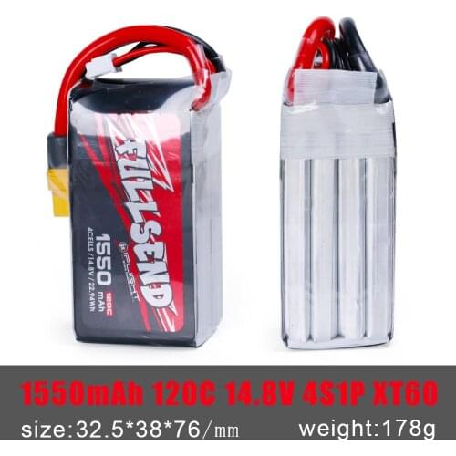 IFlight FULLSEND 14.8V 4S / 22.2V 6S 1550mAh 120C Lipo Battery with XT60H Connector for FPV drone part