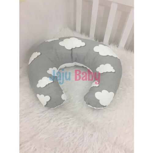Jaju Babynest Gray Clouded Breastfeeding Pillow - Support Seat