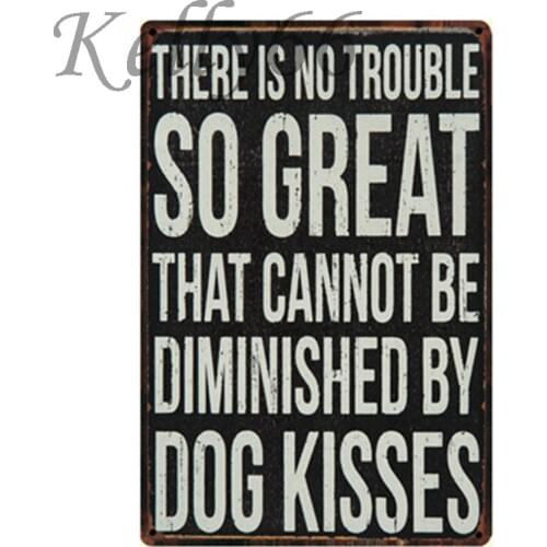 [ Kelly66 ] love dog Mom Quote Vintage Metal Sign Tin Poster Home Decor Bar Wall Art Painting 20*30 CM Size y-1278