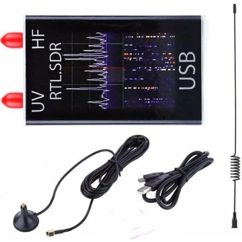 FREE SHIPPING Ham Radio Receiver 100KHz-1.7GHz Full Band UV RTL-SDR USB Tuner Receiver