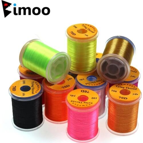 Bimoo 12pcs /set 70D Fly Tying Thread for Size 14~22 Midge Nymph Small Dry Flies Fly Fishing Lure Making Material 12 Mix Colors
