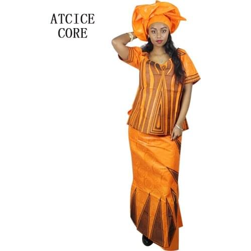 African dresses for women fashion traditional design african bazin riche EMBROIDERY DESIGN long dress DP214