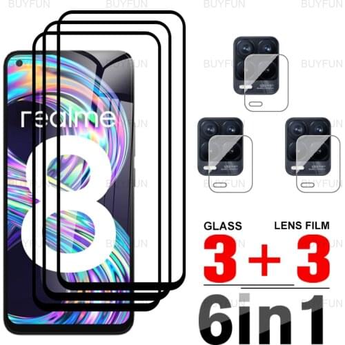 Camera Film For Realme 8 Black edge tempered glass on for realme8 7 pro 7i global c21 c11 c25 realmi gt neo realme Narzo30A
