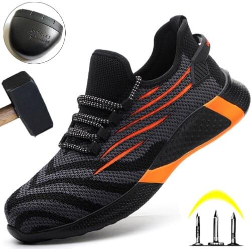 Work Safety Shoes Anti-smashing Working Sneakers Male Protective Work Shoes Men Boots Lightweight Men Safety Boots Male Footwear