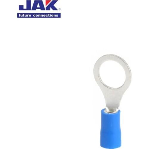 RV2-8 Blue Ring Insulated Wire Terminals Crimp Electrical RV2-8 Cable Wire Connectors 100 PCS（RV series