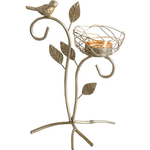 Nordic Wrought Iron Candlestick Branch Wall Candle Holder Ornament Sconce Matching Tealight Steel Minimalist Wedding Home Decor