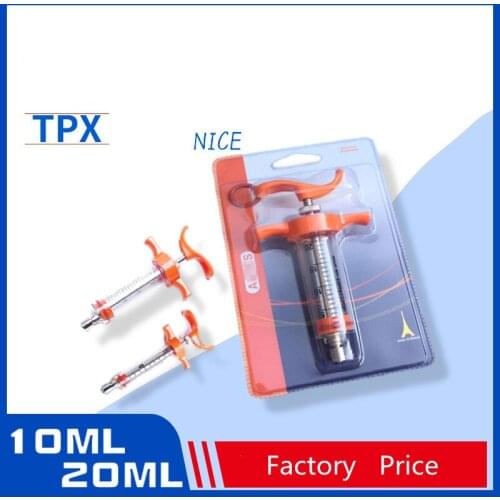 10ml Animal Injection Veterinary 20ml Automatic Continuous Syringe TPX Pig Chicken Sheep Dosing FARM COW Vaccine Drinker New