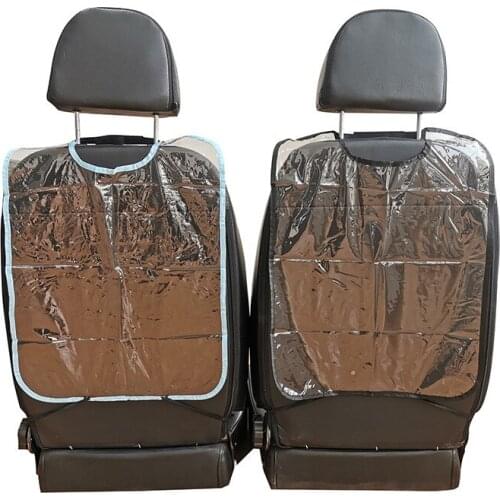 Car Care Seat Protection Backrest Cover Kids Protective Cover Transparent Cleaning Anti-Kick Pad Auto Parts Accessories