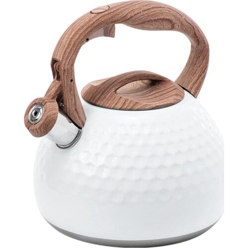 2.8L Stainless Steel Whistling Teapot Heat Resistant Handle Gas Induction Cooker Teapot