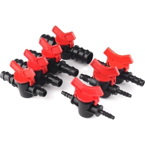 2pcs 8Kinds Socket Type Ball Valve Micro Drip Irrigation Hose Connectors Agricultural Watering Kits PE Pipe Valve