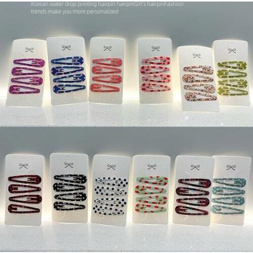 2021 Newest High Quality Printed BB Clip Women Girls Children Hairpins Hair Clips Pins Barrettes Accessories Headdress Headwear