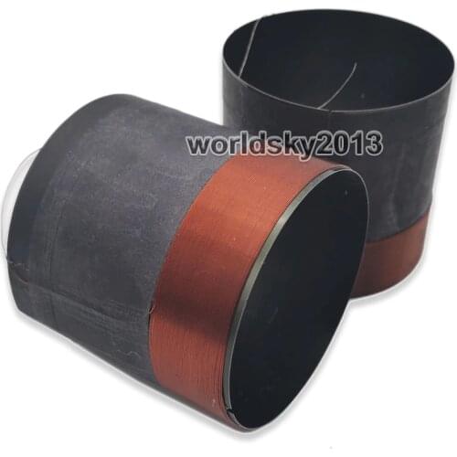 2pcs 61.5mm 61.5 Core 8ohm Bass Voice Coil BASV Black Aluminium Woofer Sound Drive Speaker Repair Parts