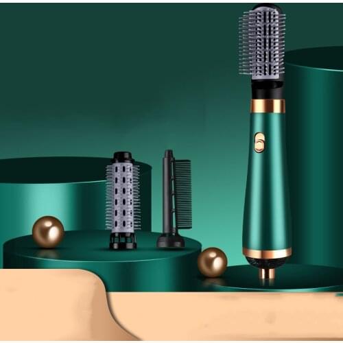 Newest 3 in 1 Hair straightener brush for hair dryer brush electric Comb Curler Hairdryer Brush rotating Straightening brush