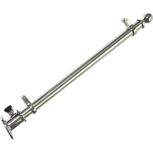 30inch /760mm Marine Deck Flag Pole With Socket Base - For Yachts / Boats, Corrosion Resistance Stainless Steel