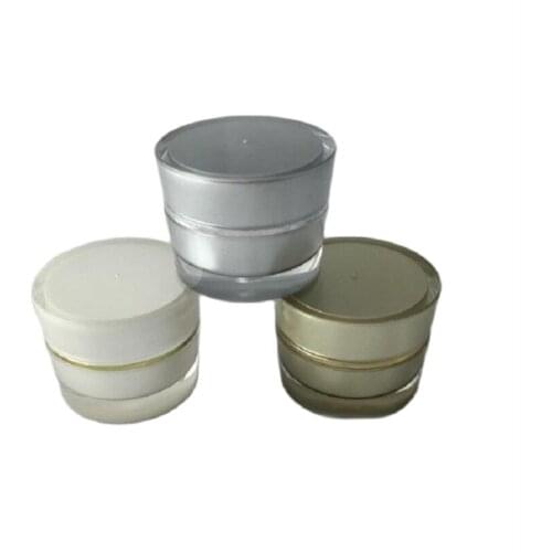 5g ACRYLIC 3 colors cone shape eye essence serum cream jar pot sample testing art nail skin care cosmetic packing