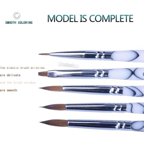 5pcs Dental Porcelain Applying Pen Porcelain Ceramic Sable Ermine Brush Pen Set Tool Dental Lab Porcelain Pen