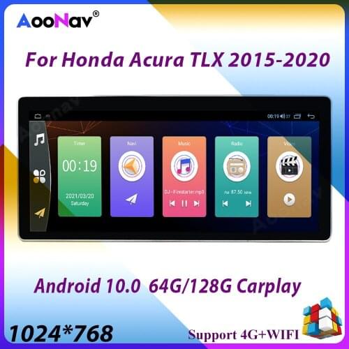 Car Multimedia GPS Navigation For Honda Acura TLX 2015 2016 2017 2018 2019 2020 Auto 4G WIFI Carplay Touch Screen