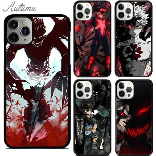 Cute Asta Black Clover Phone Case for iPhone 11 12 Pro Max mini X XR XS SE 2020 5 6S 7 8 Plus Samsung Galaxy S9 S10 Cover shell