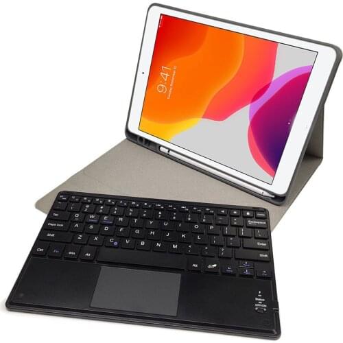 Wireless Keyboard Case For ipad 10.5inch ipad 10.2" Detachable Bluetooth Touchpad Protective Leather Stand Cover with Pen Slot