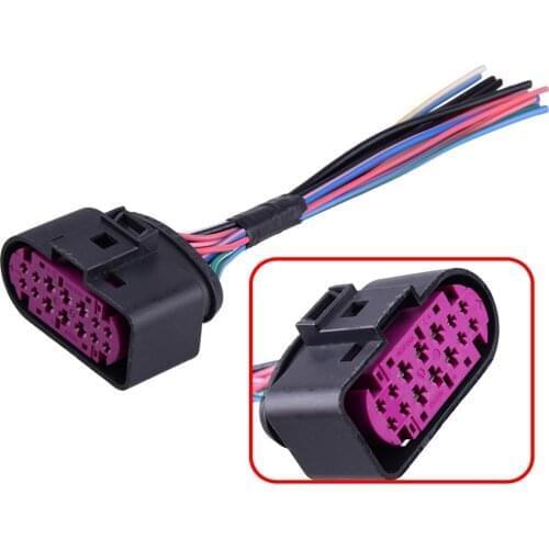 CITALL 14 Pins Black Plastic Xenon HID Headlight Plug Pigtail Connector 1J0973737 Fit for Audi Q5 Q7 TT A4 S4 A5 A6 A8 TTRS