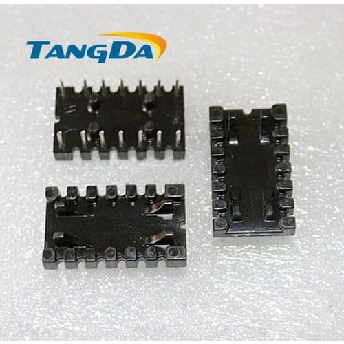 Tangda bobbin base holder 20*36mm 7+7pin 14p transformer Common mode Choke Ferrite bead Inductor phenolic Ferrite cores skeleton