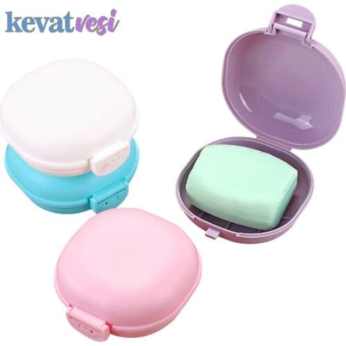 Mini Travel Soap Box with Lid Portable Soap Case Dish Shower Bathroom Drain Soap Container Tray Bathroom Accessories Dustproof